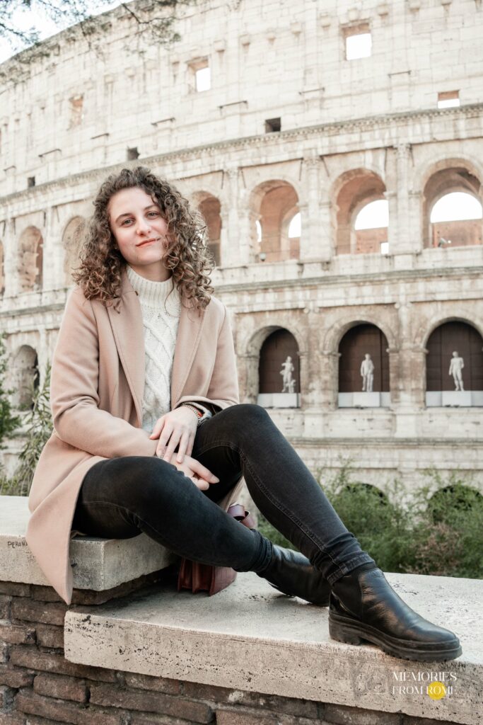 Colosseo with young lady