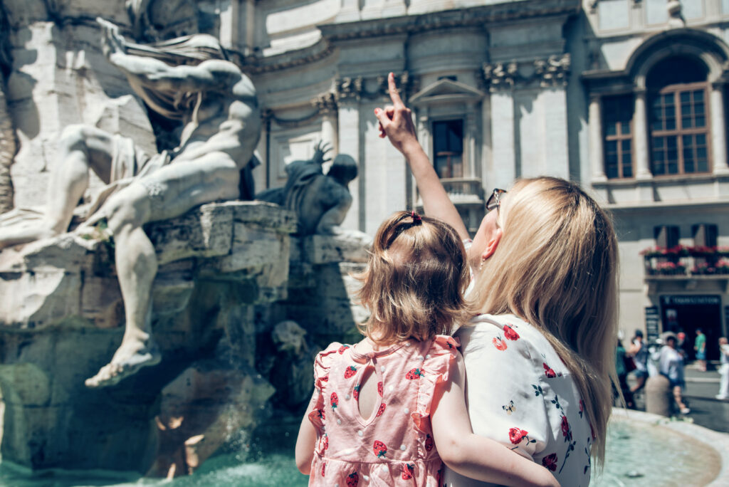 Piazza Navona with family