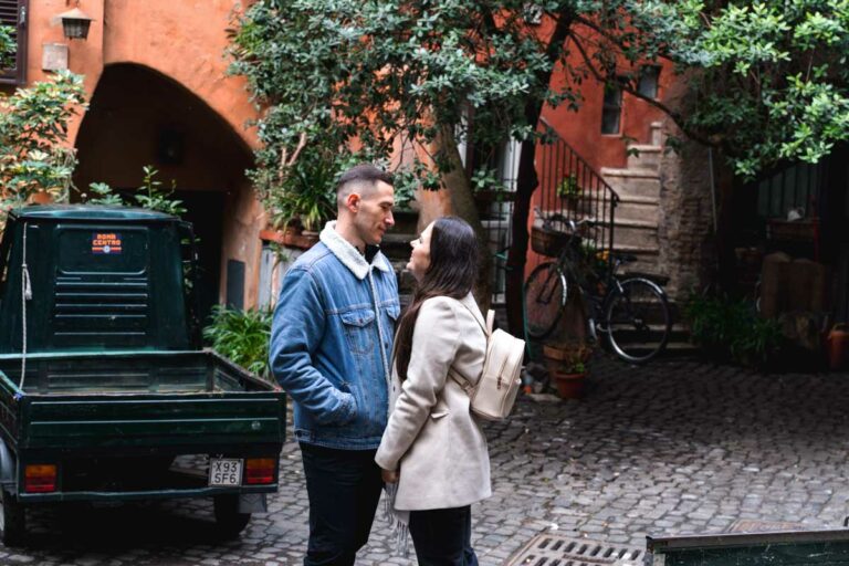 Photoshoot at Vicolo degli Acetari in Rome