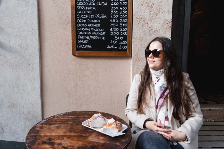 Young lady at a roman bar